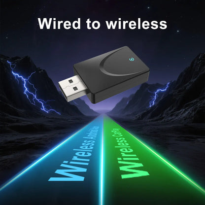 Mini Wireless 2 in1 Carplay Adapter for Android iPhone Auto Wired to Wireless AI Box USB Connection For Volvo MG Kia Chery Toyot
