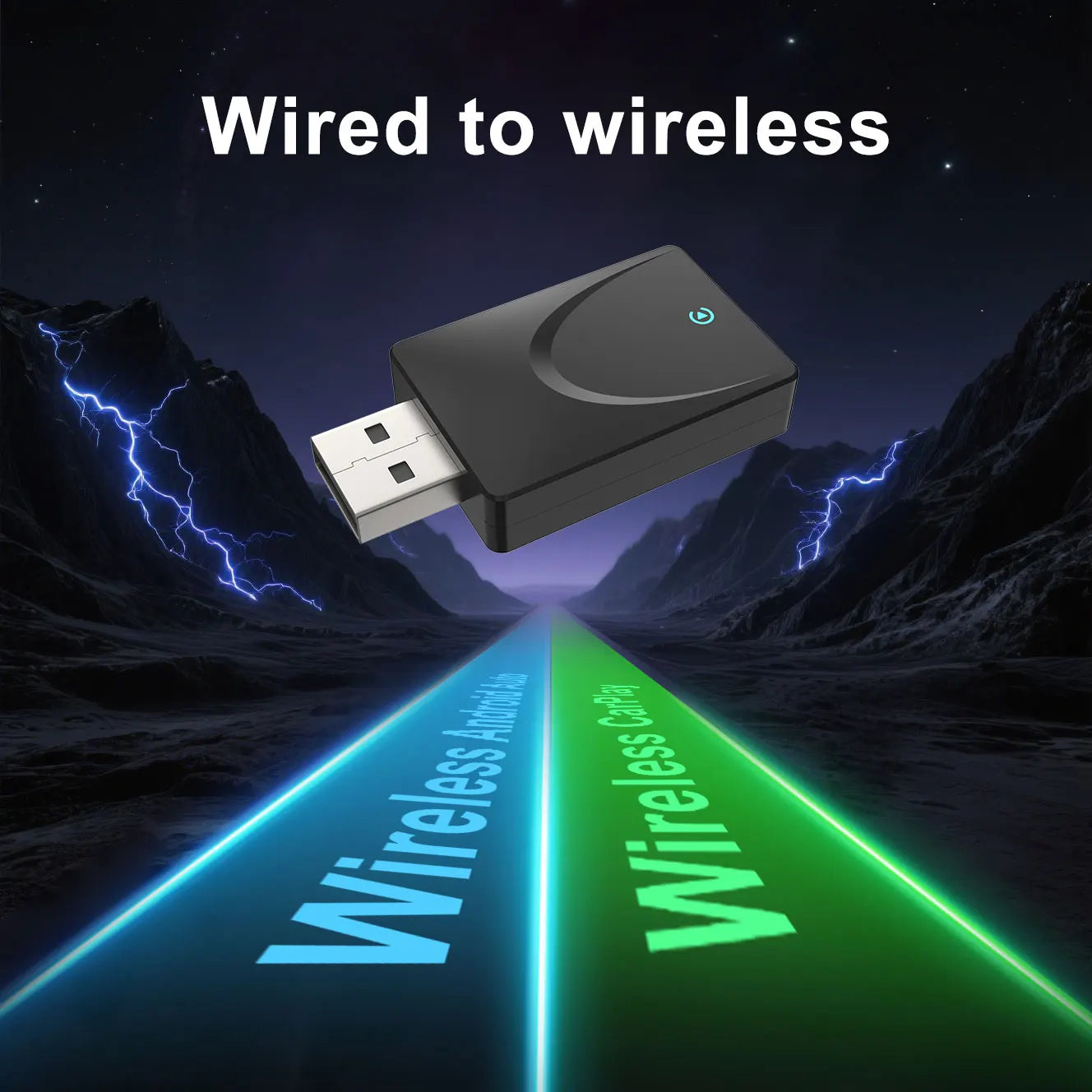 Mini Wireless 2 in1 Carplay Adapter for Android iPhone Auto Wired to Wireless AI Box USB Connection For Volvo MG Kia Chery Toyot