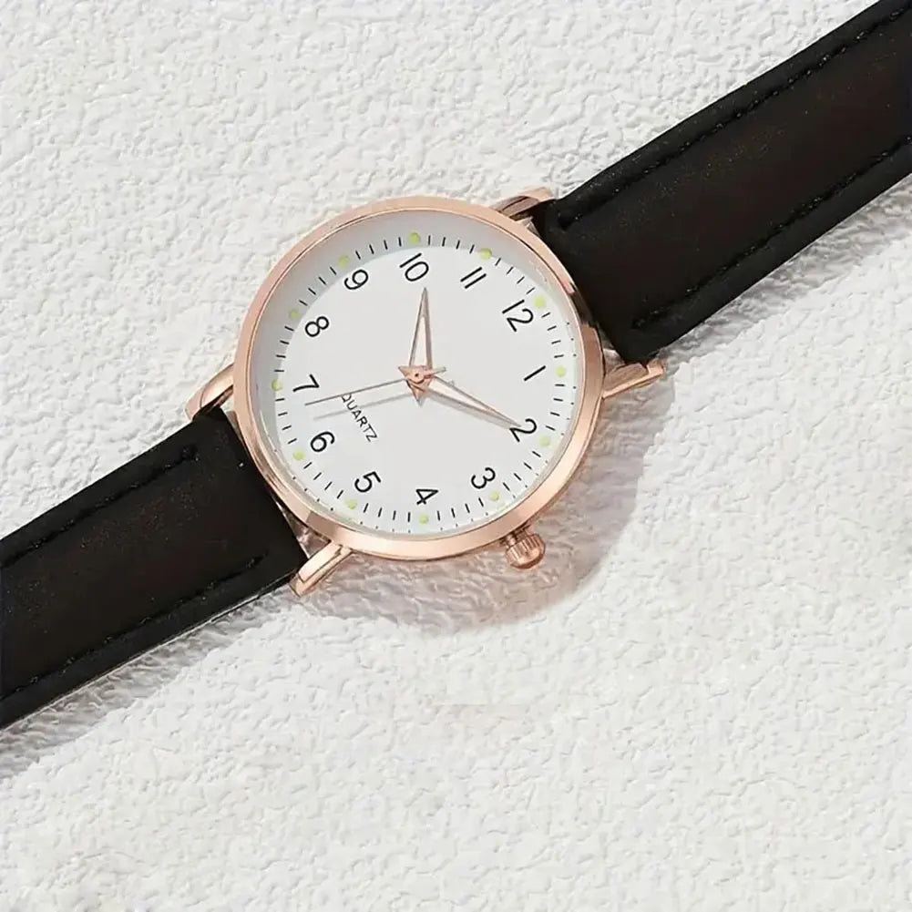 Fashion Women Watches,Vintage-Quartz Watch With Glow-In-The-Dark Design Fashion Business Casual Analog Watch,Girls Clock Gift
