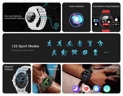 LIGE 2026 Outdoor GPS Sports Tracker Smart Watch Men 1.28"HD Compass Bluetooth Call Waterproof Smartwatch Men For Android IOS