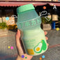 [H]480ml Plastic Water Bottle Drinking Bottle Shape Cute Kawaii Milk Shaker Bottle