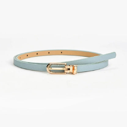 PU Leather Women Thin Belt Simple Solid Color Versatile Pin Buckle Thin Belt Dress Decoration Women Designer Belts NXD00