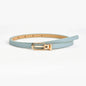 PU Leather Women Thin Belt Simple Solid Color Versatile Pin Buckle Thin Belt Dress Decoration Women Designer Belts NXD00
