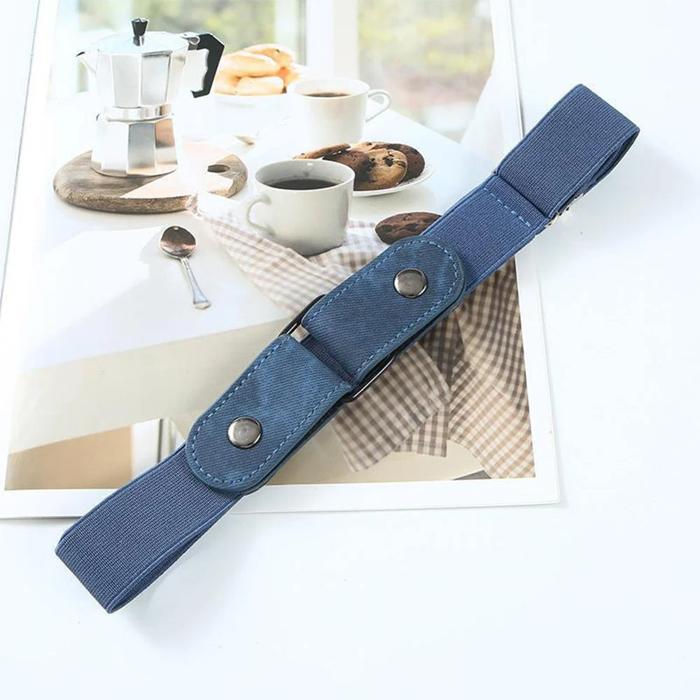 Lazy waist belt with no hole decoration, spring and summer jeans belt, seamless elasticity, versatile, invisible elasticity