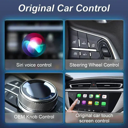 FLIXIVI 2 in 1 Wireless Carplay Android Auto Adapter AI Smart Car Systems for OEM Car Stereo Plug and Play Wired To Wireless