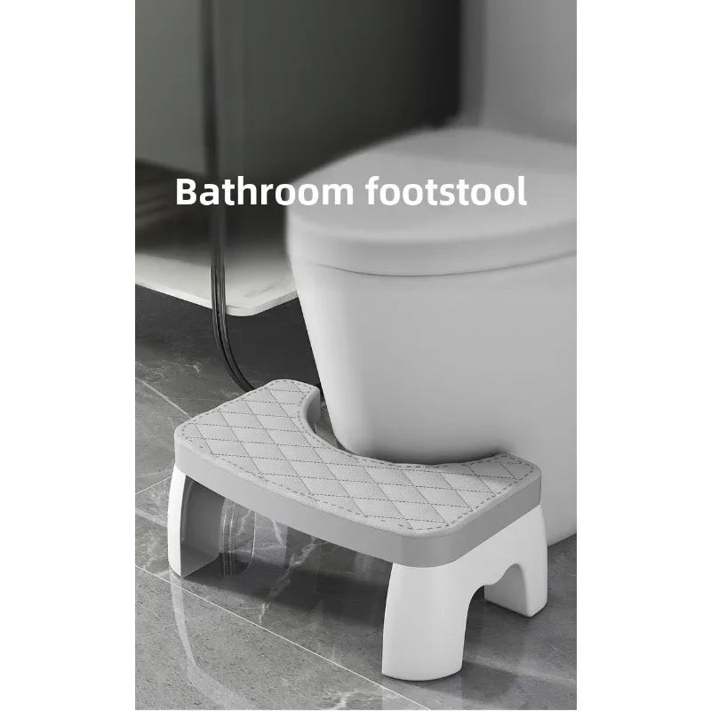 1 Pcs Anti-Slip Toilet Stool Thickened Bathroom Footstool Ergonomic Potty Step Helper Under Desk Footrest for Adults Kids