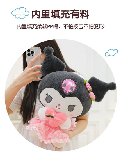 60cm Sanrio Kuromi Melody Hello Kitty Plush Toy Kawaii Cartoon Big Size KT Cat Plush Doll Soft Stuffed Pillow Kids Birthday Gift