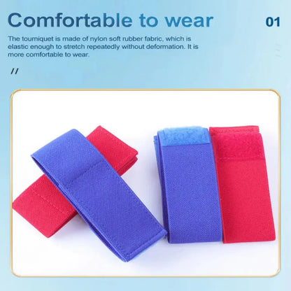 Dialysis Tourniquet Elastic Hemostatic Bandage Trauma First Aid Portable Blood Sucking Pad Stationary Tool Outdoor
