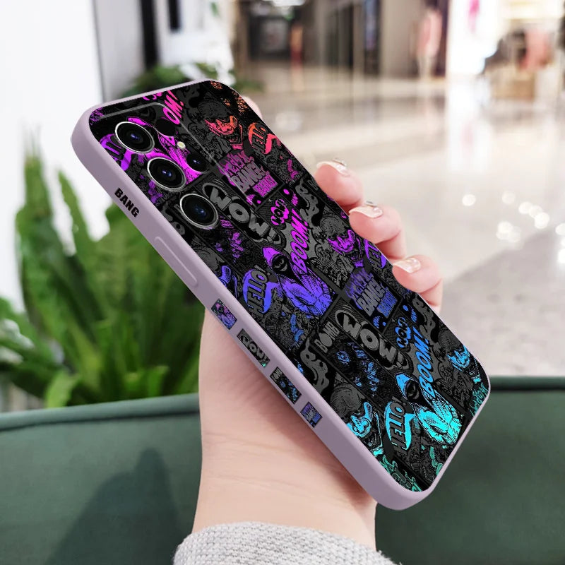 Blackface Clown Phone Case For Samsung Galaxy S25 S24 S23 S22 S21 S20 S10 S10E Ultra Plus FE Note 20 Ultra Plus Cover
