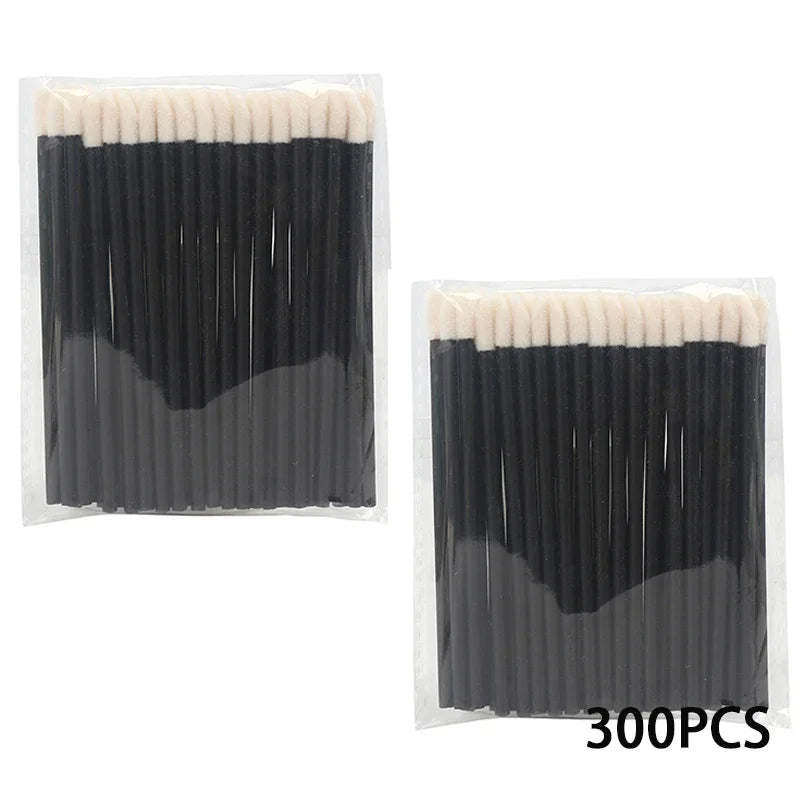 300/500PCS Crystal Lip Brushes Set Wholesale Lipstick Gloss Wands Applicators For Eyelash Extension Makeup Brush Beauty Tool