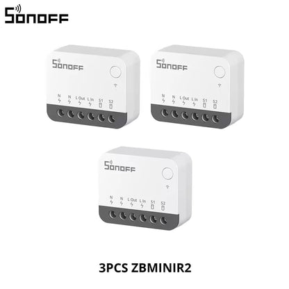 SONOFF ZBMINI-L2/ZBMINIR2 Zigbee DIY Smart Switch Module No Neutral Wire Require 2 Way Control Home Automation For Alexa eWelink