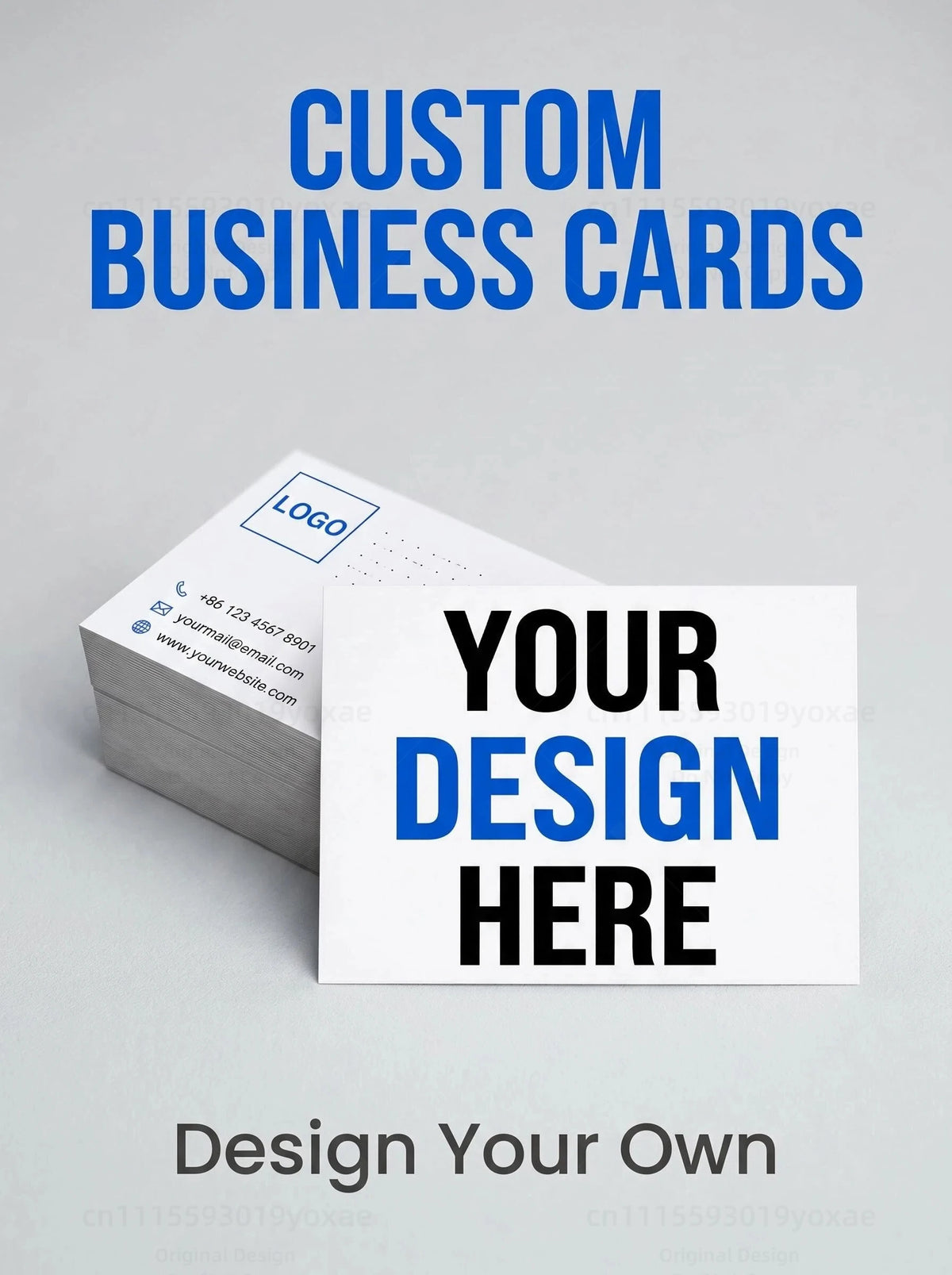 Custom Business Cards 50-1000PCS Personalized Double Sided Full Color Printing 300GSM Matte Paper Professional Name Cards