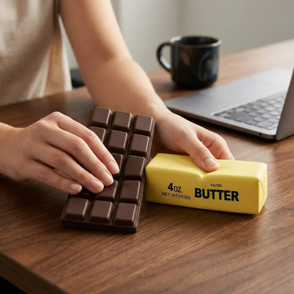 Super Wet Soft Chocolate Butter Bar Squishy Slow Rising PU Squeeze Toy Anti-stress Decompression Toy for Teenagers