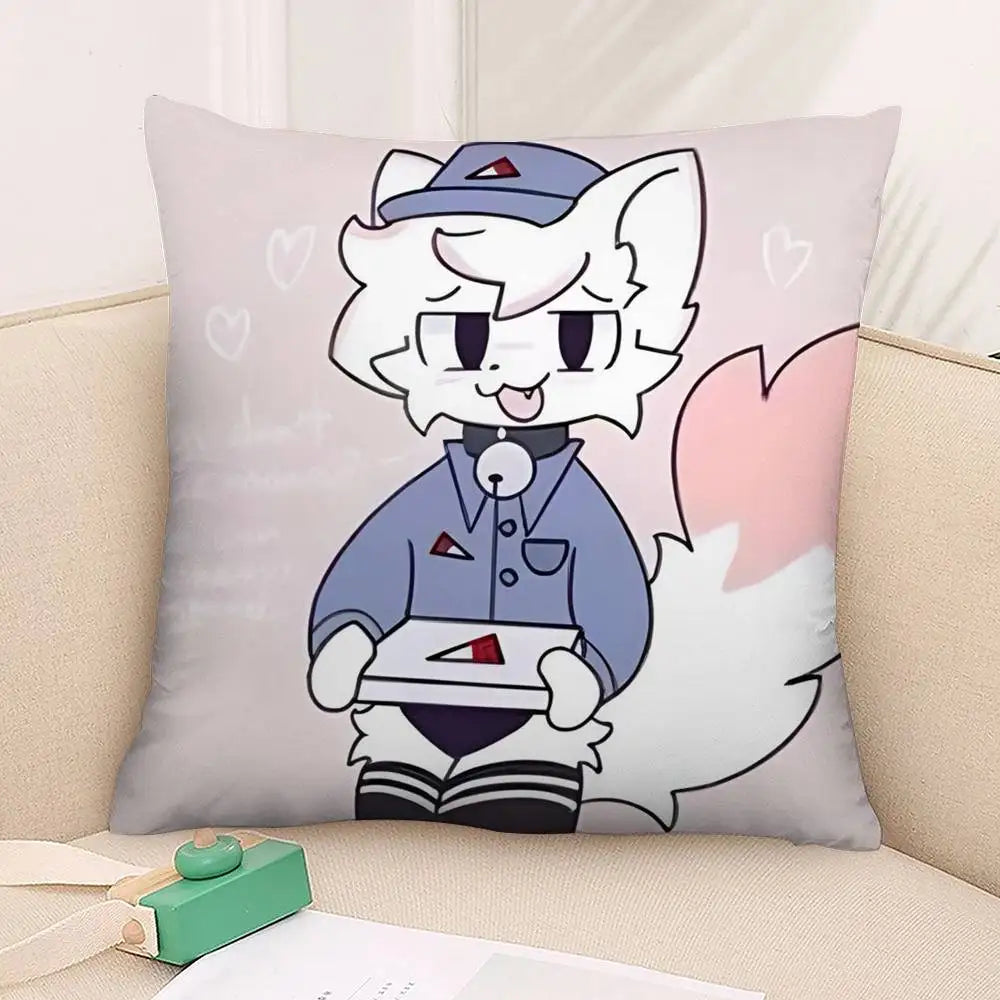 B-Boykisser Silly Cat Cute Pillow Case Plush Fabric Soft  Pillowcase Double Sided Print Cushion Cover Household Gifts