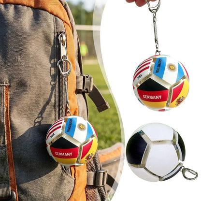 Simulation Soccer Stress Ball Keychain Squeeze Fidget Toy Football Fan Souvenir Decompression Key Ring Gift For Sports Lovers