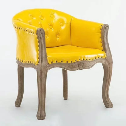 Leisure Sofa Chair, Solid Wood Antique Dining Chair, European Hotel Dining Chair, Living Room Leisure Sofa,Support Customization