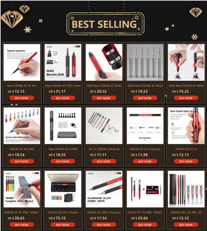DSPIAE Aluminium Alloy AT-FB Pen Black Red Green Gray AT-FBRD AT-FBBK Hold PBT-2/0 PBT-3/0 PBT-4/0 PBT-5/0 Pen Head