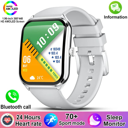 New For OPPO Ultra Thin Smart Watch Men AMOLED HD Screen Always Show Time Heart Rate Bluetooth Call Sports Waterproof Smartwatch