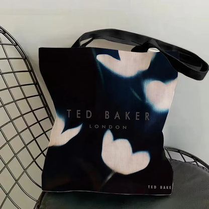 Fashion T-TED B-BAKERs Storage Bags Canvas Double-Sided Print Fashion Shoulder Tote Shopping Bag Gift Eco Handbags