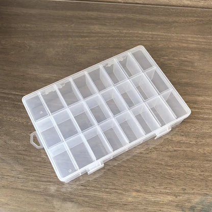 Clear 24-Compartment Plastic Organizer Boxs Dustproof Storage for Crafts Beads Jewelry Small Accessories Home Storage