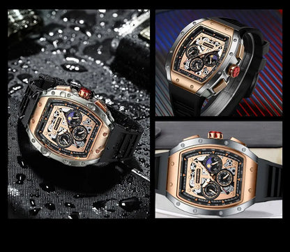 2024 New Sports Watch Men Top Brand Luxury Mens Watches Business Waterproof Military Quartz Chronograph Wristwatch Montre Homme