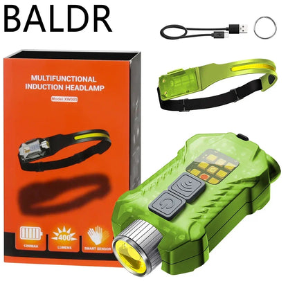 1500LM High Power LED Headlamp COB Head Flashlight With 7500Mah Built-in Battery USB Rechargeable Fishing Camping Lantern Torch