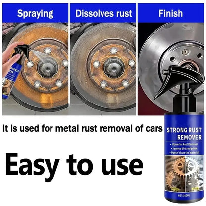 Automotive Car Rust Remover Spray Clean Metal Iron Quickly Auto Exhaust Pipe Rust Derusting Spray Stain Removal Agent
