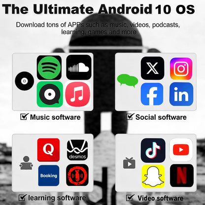 Android and WiFi MP3 Player 2.8 inchs Bluetooth Speaker Online Music Streaming Built in Play Store Spotify Apple Music deezer