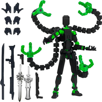 Assembly Completed T13 Action Figure 3D Printed Multi-Jointed Movable Titan 13 Lucky Dummy Nova Robot Action Figure Desktop