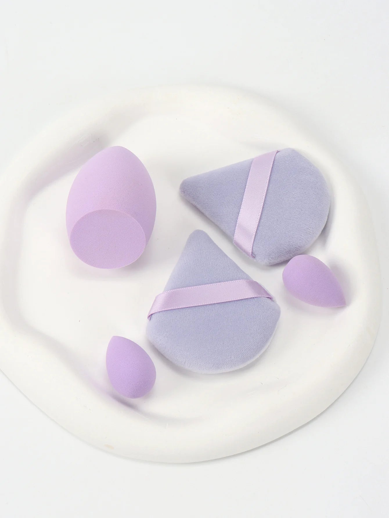5Pcs Professional Makeup Sponge Set - Soft, Gentle, Multi-Purpose Tools for Perfect Foundation, Powder, and Blush Application