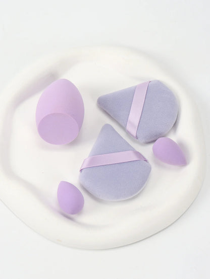 5Pcs Professional Makeup Sponge Set - Soft, Gentle, Multi-Purpose Tools for Perfect Foundation, Powder, and Blush Application