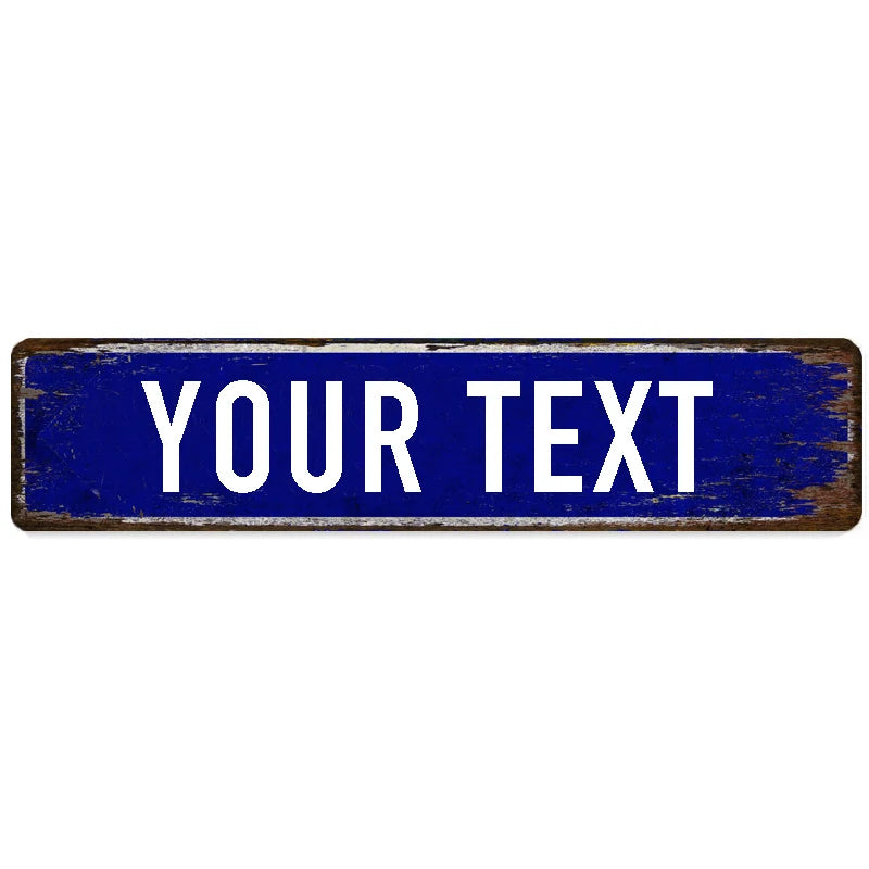 Custom Street Sign, Personalized Metal Sign For Office Workplace Home Yard Road, Custom Your Text Signs for Outdoor 16x4 Inches