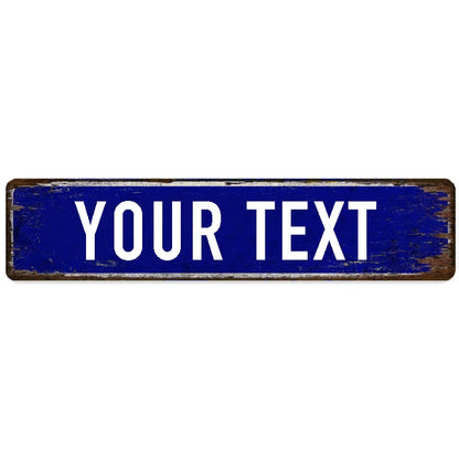 Custom Street Sign, Personalized Metal Sign For Office Workplace Home Yard Road, Custom Your Text Signs for Outdoor 16x4 Inches