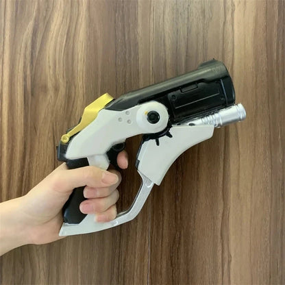 OW Gun Cosplay Angela Ziegler Mercy Angel Shock Gun Prop Weapons Model Safety PU Rubber Model Halloween No Shooting