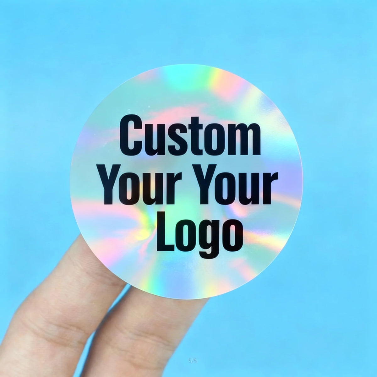 Customized Holographic Silver Laser Sticker - LOGO/Design Personalized Sticker Labels for Your Unique Identification