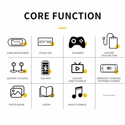 SF3000 Retro Handheld Video Game Console Classic Games Pocket Player with 4.5 Inch IPS Screen 3000mAh Portable Linux System