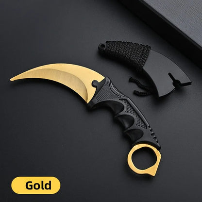 24styles Skin Karambit Precision Die Casting Stainless Steel Model Safety Outdoor Coaplay Claw Knives Collectible Game Toys Boys