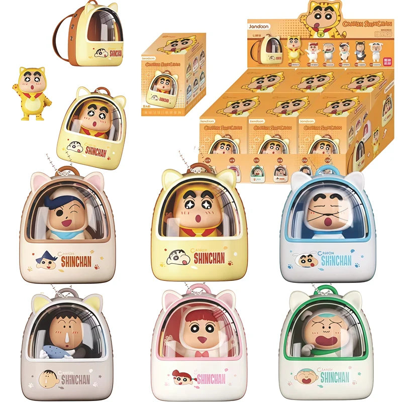 JANDOOM Crayon Shin-Chan Sakurada Nene Bochan Kazama Tōru Anime Figure Rice Grains Doll Blind Box Toys Bag Charm Birthday Gifts