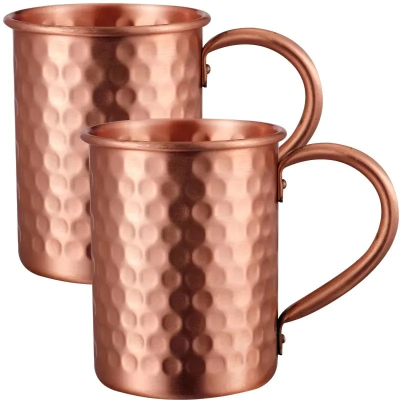 100% Copper Moscow Mule Mug 1/2/3/4PCS Durable Coppery Beer Mugs Coffee Mug Milk Cup Pure Copper Bar Cup Drinkware