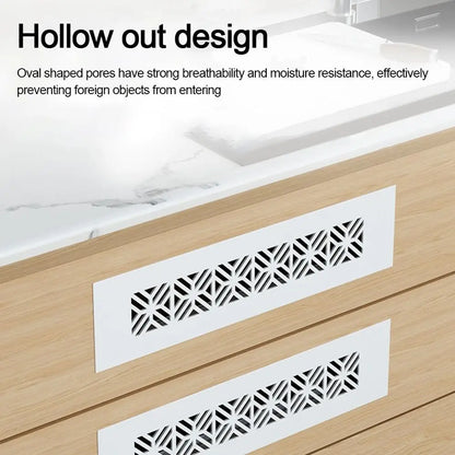 50/80cm Wide Rectangle Aluminum Alloy Air Vent Ventilator Grille Cover Doors Cabinet Wardrobe Breathable Mesh Air Vent