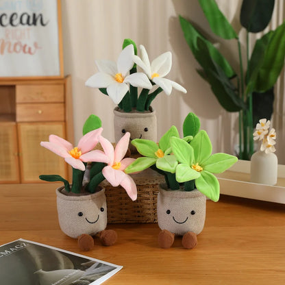 Green Plant Potted Plants Lily Flowers Strawberries Lotus Flowers Persimmons Morning Glory Ornament Soft Birthday Gifts Decor