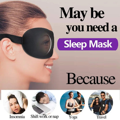 Tcare Breathable 3D Sleeping Eye Masks Cotton Padded Eyes Patch Light Blocking Use for School Home Office & Travel Beach Camping