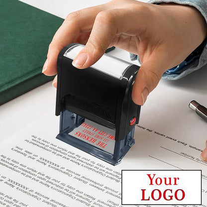 Custom Self-Inking Stamp DIY Rubber Stamp Kit Custom LOGO Personalized Self Inking Business Address Name Number Letter Printing