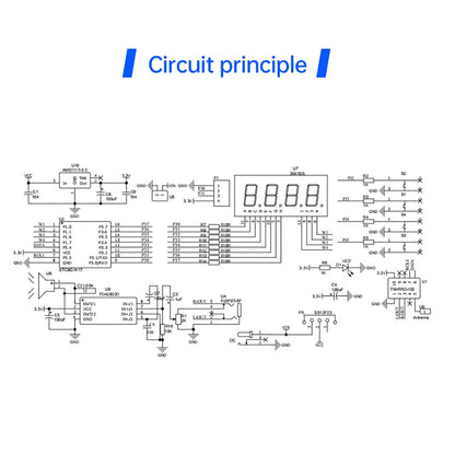 DIY FM Radio Electronic Kit Adjustable Frequency 87-108MHz Practice Soldering RDA5807S Digital Display DIY Soldering HU-017B