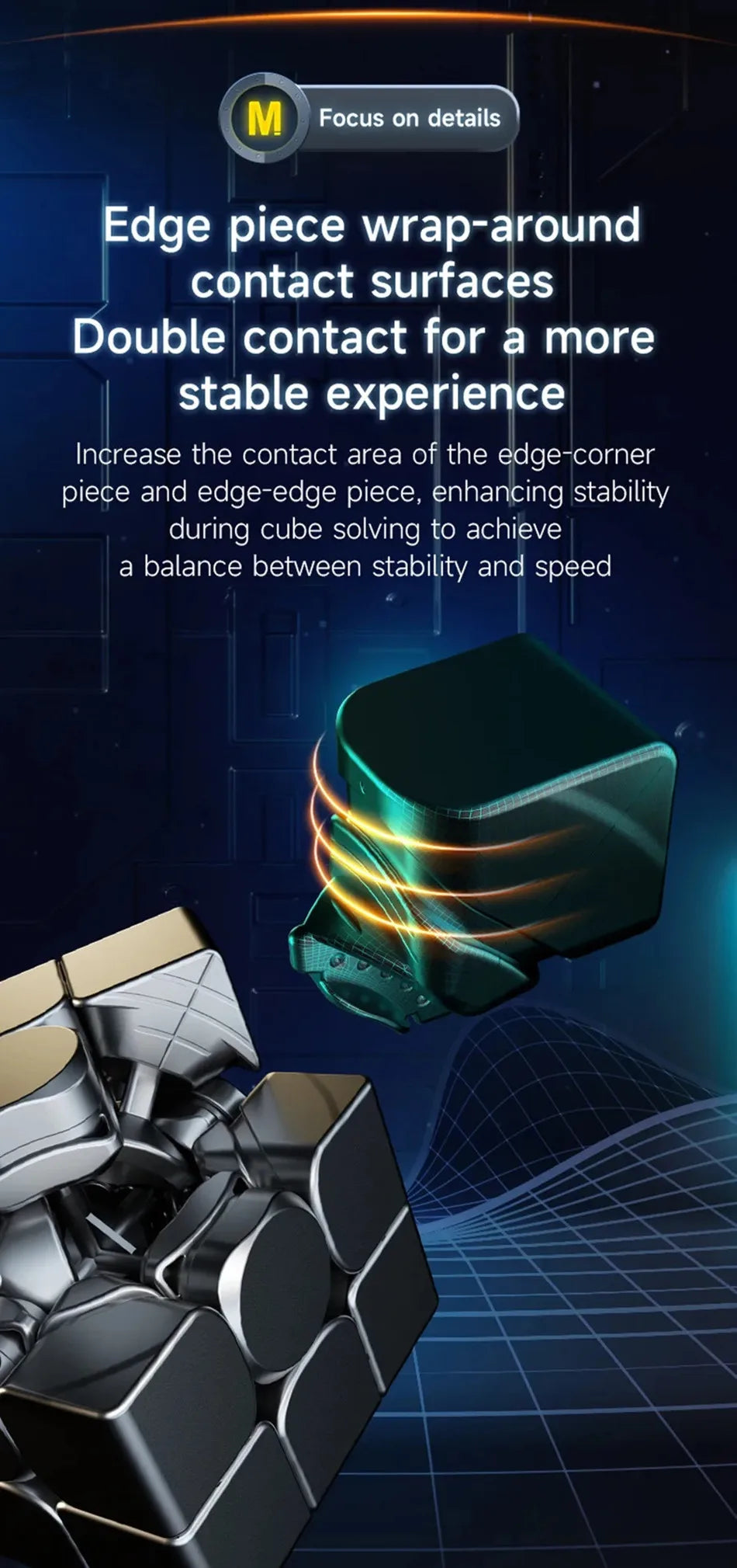 QiYi M Pro Series 2x2 3x3 4x4 Pyramid Magnetic Magic Cube Professional Speed Cubes Education Puzzle  Cubo Magico Toys Gifts