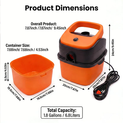 3in1 Handheld Car Vacuum Cleaner Wet Dry Use Powerful Suction Large Capacity Easy to Clean Suitable for Car Interior Cleaning
