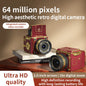 4K Retro Digital Camera 64MP Ultra Clear Pixels 16X Zoom 20 HD Screen Portable CCD Vintage Camera For Beginners And Students