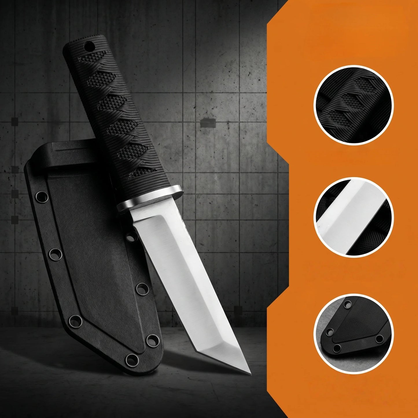 Portable storage outdoor knife with exquisite sheath protection camping picnic short distance travel multifunctional tool small