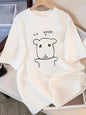 Women'S Round Neck T-Shirt Short Sleeve Japanese And Korean Style Cartoon Puppy Fashion Harajuku Kawaii T-shirt Y2K Clothing