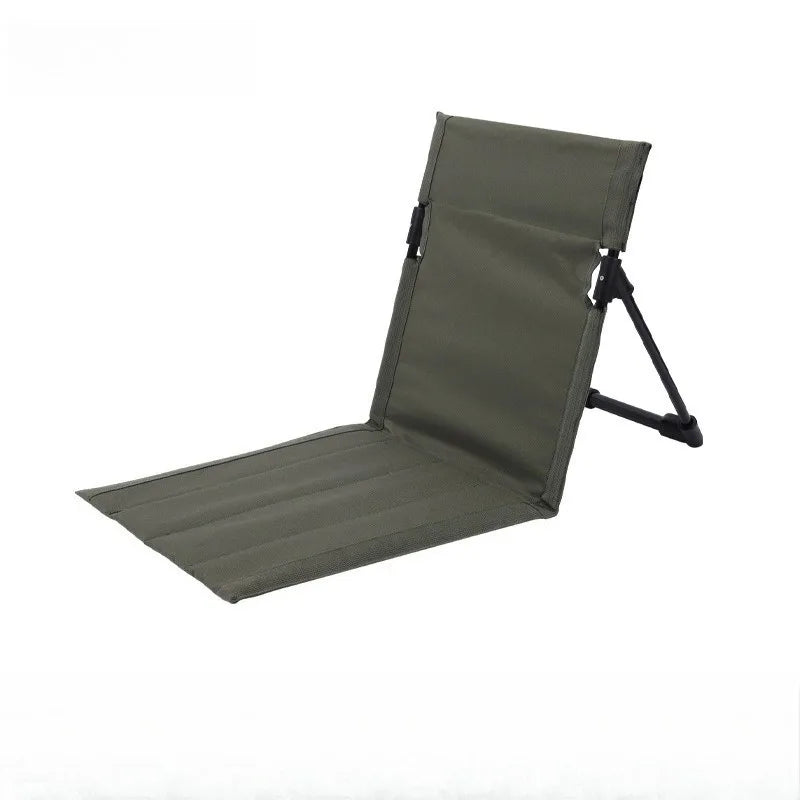 Lightweight Portable Outdoor Folding Beach Chair picnic groud seat One-Piece Backrest Design for Camping Travel Leisure No Legs